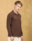 Full Sleeve Regular Fit Brown T-Shirt