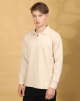 Full Sleeve Regular Fit Camel Brown T shirt