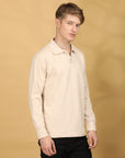 Full Sleeve Regular Fit Camel Brown T shirt