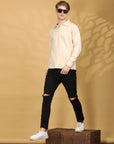 Full Sleeve Regular Fit Camel Brown T shirt