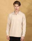 Full Sleeve Regular Fit Camel Brown T shirt