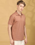 Half Sleeve Regular Fit Peach T shirt