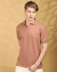 Half Sleeve Regular Fit Peach T shirt