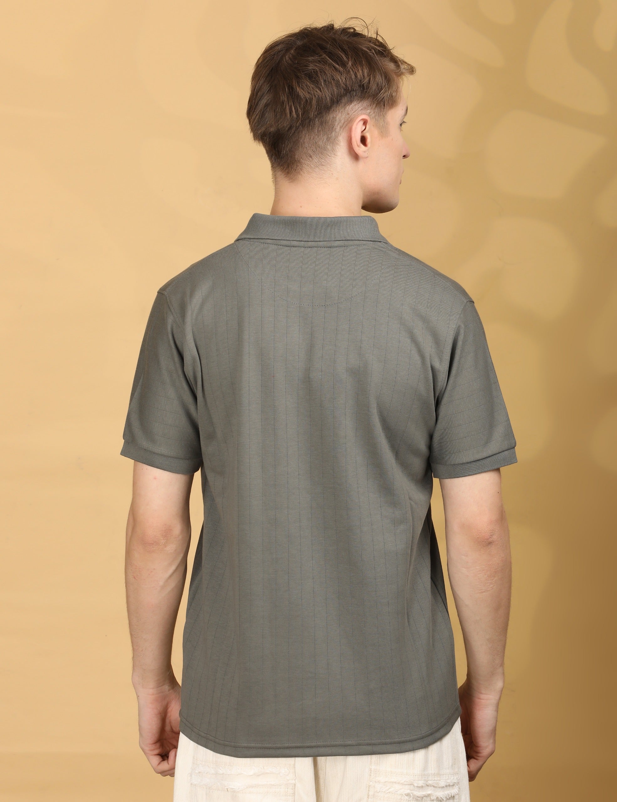 Half Sleeve Regular Fit Grey T shirt