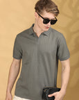 Half Sleeve Regular Fit Grey T shirt