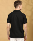 Half Sleeve Regular Fit Black T shirt