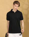 Half Sleeve Regular Fit Black T shirt