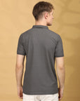 Half Sleeve Regular Fit Dark Grey Polo T-Shirt