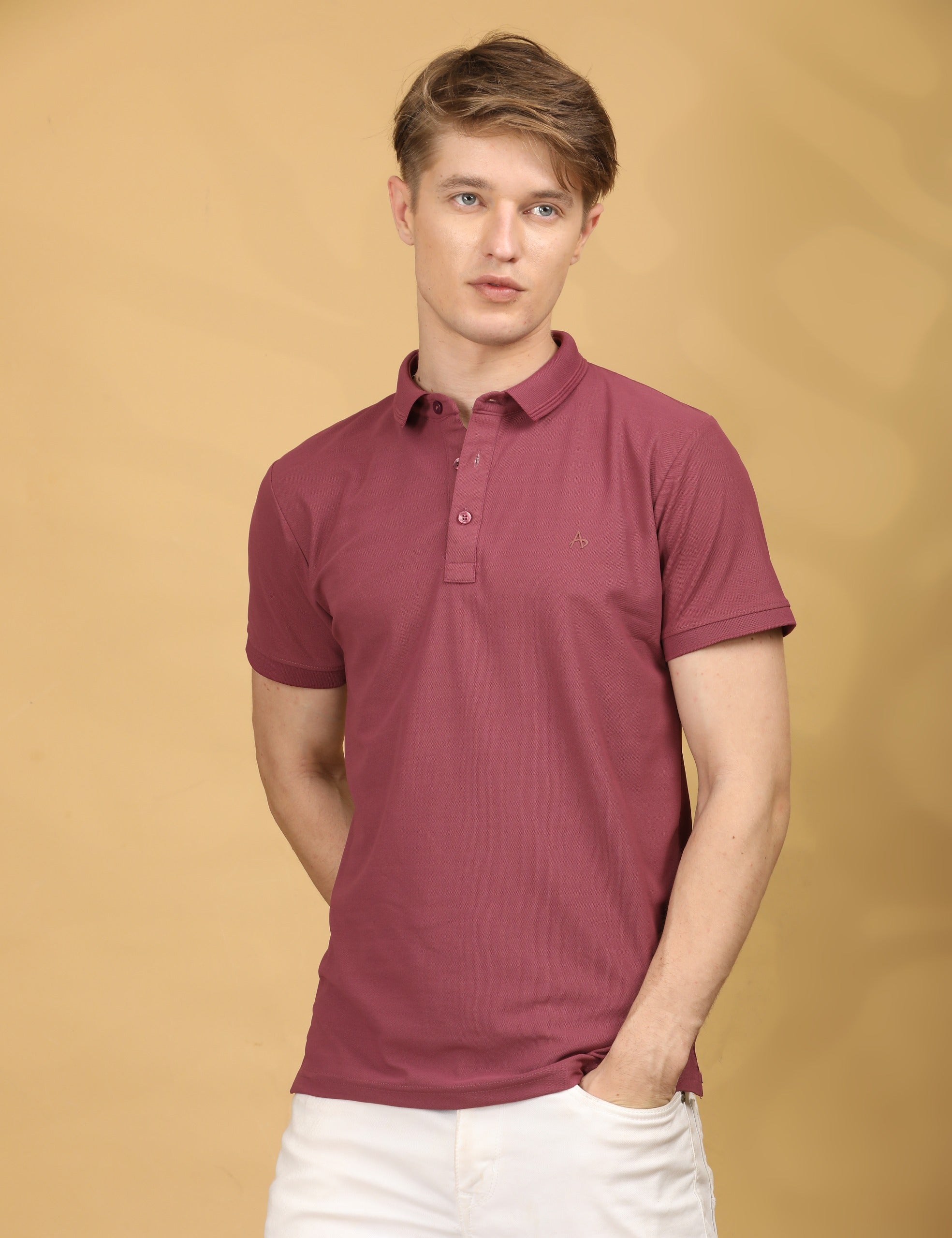 Half Sleeve Regular Fit Onion Polo T-Shirt