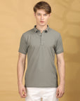 Half Sleeve Regular Fit Mouse Grey Polo T-Shirt