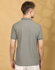 Half Sleeve Regular Fit Mouse Grey Polo T-Shirt