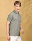 Half Sleeve Regular Fit Mouse Grey Polo T-Shirt