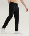 Mens Lycra fit black track pants - Address