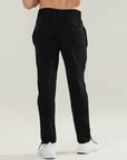 Mens Lycra fit black track pants - Address