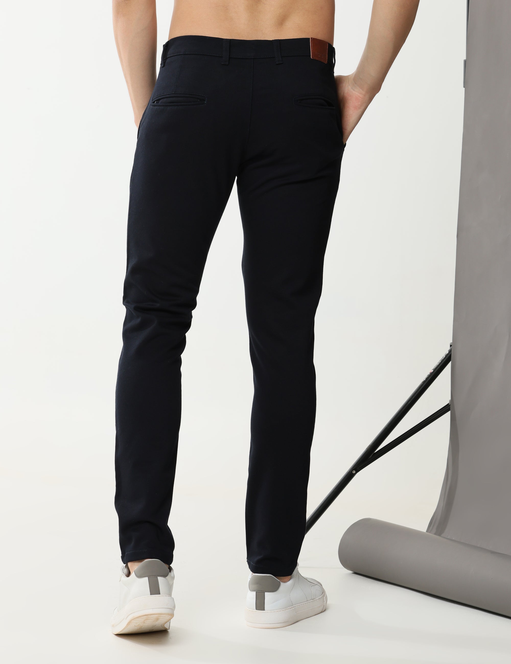 Navy Blue Stretch cotton trouser