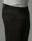 Dark Olive Stretch cotton trouser