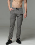 Mens Lycra fit Grey Jogger pants - Address