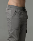 Mens Lycra fit Grey Jogger pants - Address