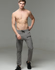 Mens Lycra fit Grey Jogger pants - Address