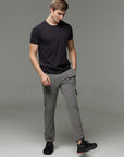 Mens Lycra fit Grey Jogger pants - Address