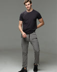 Mens Lycra fit Grey Jogger pants - Address