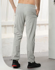 Mens Lycra fit LT Grey track pants - Address