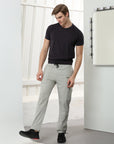 Mens Lycra fit LT Grey track pants - Address