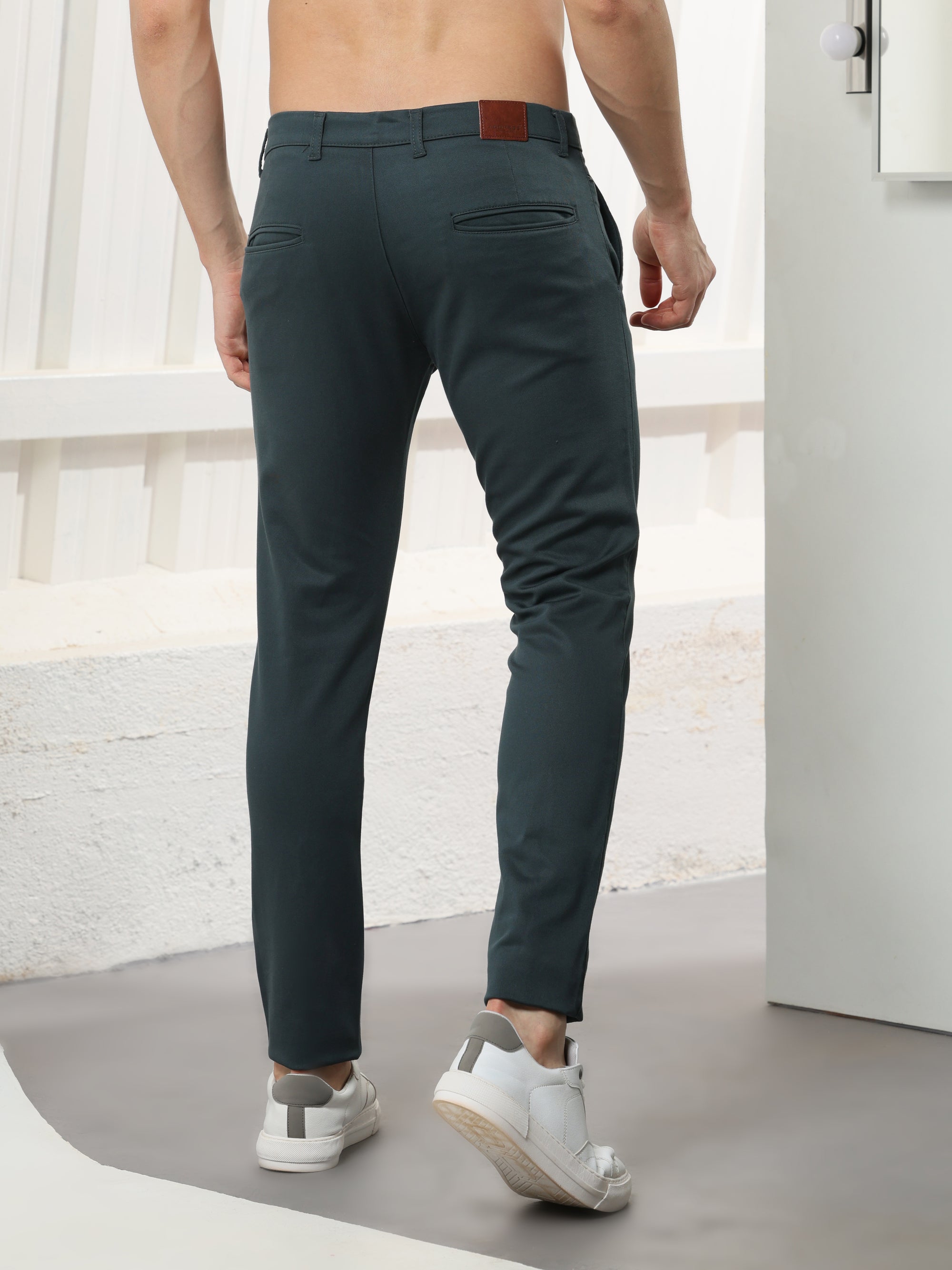 Slate Grey Stretch cotton trouser