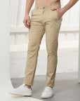 Sand Stretch cotton trouser