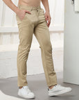 Sand Stretch cotton trouser