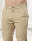 Sand Stretch cotton trouser