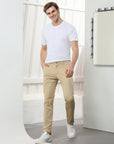 Sand Stretch cotton trouser