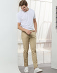 Sand Stretch cotton trouser