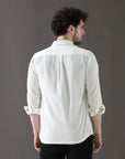 White Versatile Dual-Pocket Shirt