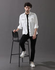 White Versatile Dual-Pocket Shirt