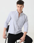 Oxford grey slim fit shirt