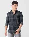 Pebble grey slim fit shirt