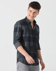 Pebble grey slim fit shirt