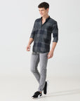 Pebble grey slim fit shirt