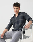 Pebble grey slim fit shirt