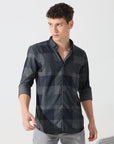 Pebble grey slim fit shirt