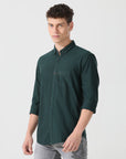 Oxford pine green slim fit shirt