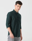 Oxford pine green slim fit shirt