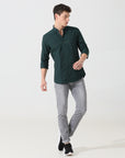 Oxford pine green slim fit shirt