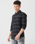 Black stripe slim fit shirts - Address pro