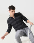 Black stripe slim fit shirts - Address pro