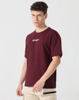 Lost reality Maroon half sleeve tee