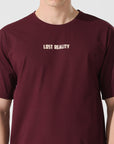 Lost reality Maroon half sleeve tee