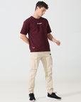 Lost reality Maroon half sleeve tee