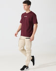 Lost reality Maroon half sleeve tee